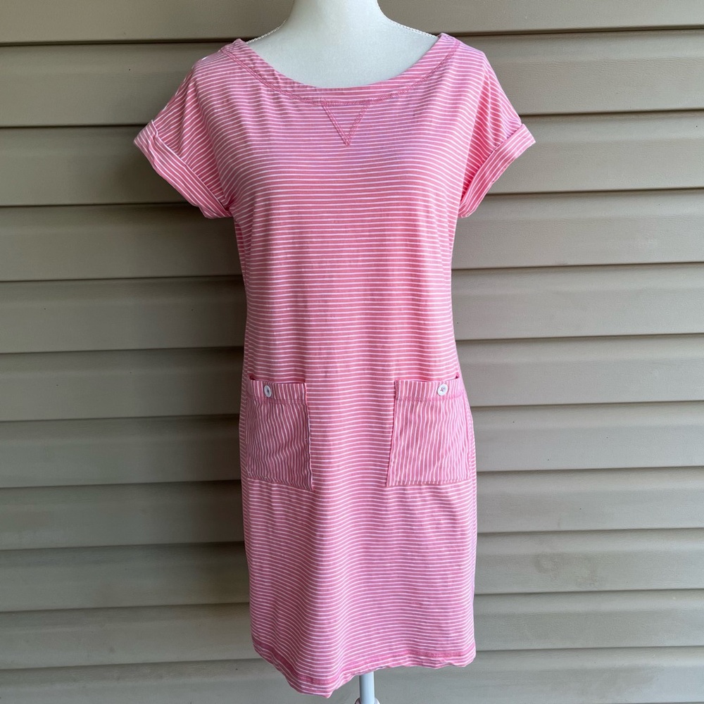 •T by Talbots• Patch Pocket Striped T-Shirt Dress - Size Small